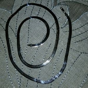 Sterling Herringbone necklace.